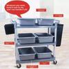Three Layer Large Capacity Service Cart for Restaurants Hotels Mobile Push Cart Four Wheel Food Trolley Easy Transport Trolley