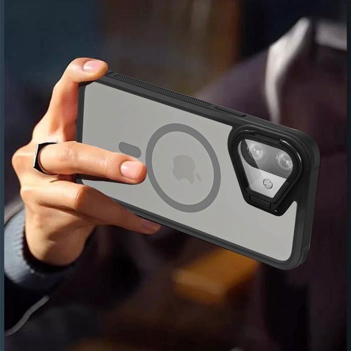 Coque de protection - Antichoc - iPhone 16 - Translucide - Cercle magnétique - 2 Verres Trempés