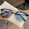 Pc Anti-Ultraviolet Photosensitive Color-Changing Square Glasses Popular Anti-Blue Light Men And Women Can Be Equipped With Degree Color-Changing