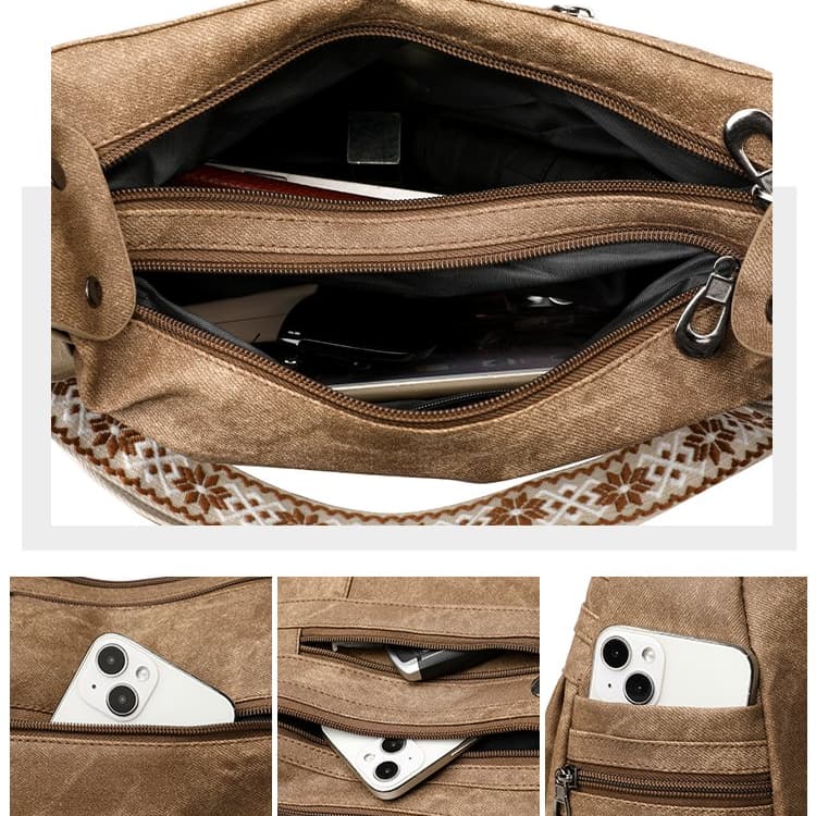 Vintage Schultertasche Damen Pendler Umhängetasche