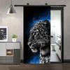 3d Wardrobe Sticker Door Entry Black Labrador Puppy Vinyl Waterproof Selfadhesive Door Mural Decal Home Decor