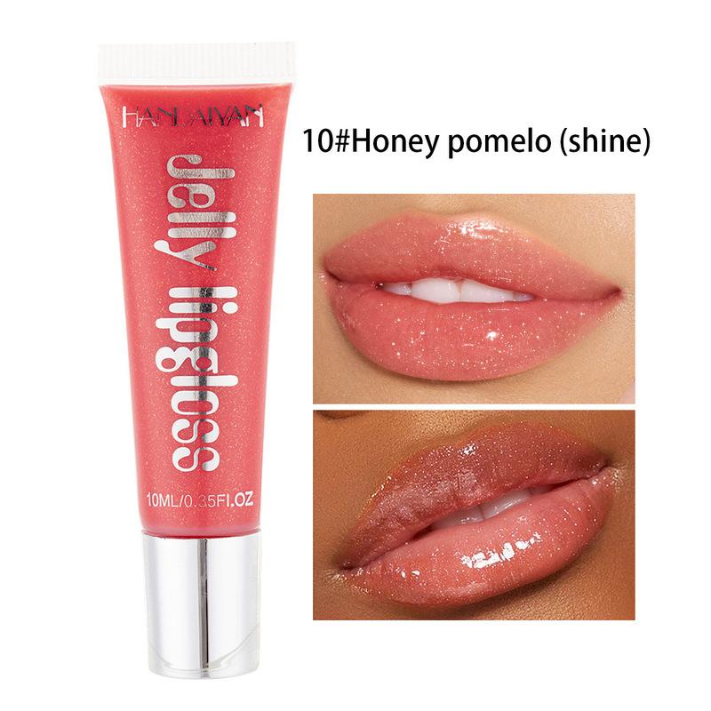 HANDAIYAN Clear Crystal Jelly Lip Gloss Nourish Anti-Wrinkle Non-Sticky Long Lasting Repairing Primer Lip Balm Care Cosmetics