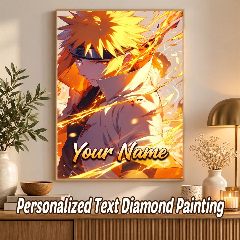 Naruto Uzumaki Custom Name Diamond Painting Personalized 5D Full Drill DIY Diamond Art Home Decor