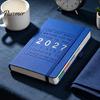 Business Notebook with Pen Holder 2027 English Weekly Planner A5, 320 Page Schedule Elastic Academic Calendar for School Band & Holder, Yearly