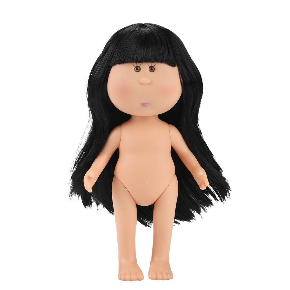 Lockige Haare Mia Kartoffelpuppen Dunkle Haut Actionfigur Körper 24cm Bohnenauge Vinylpuppe DIY Spielzeug