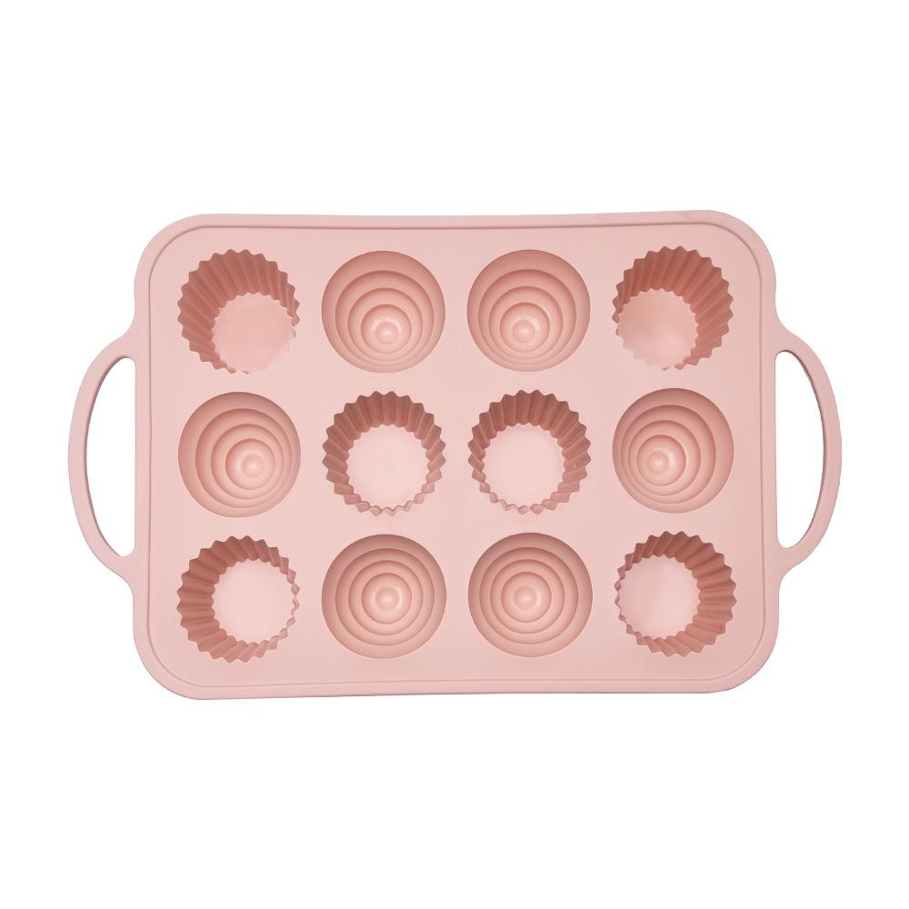 Food Grade Silicone Cake Mold High Temperature Resistant 12 Even Cake Making Baking Mold