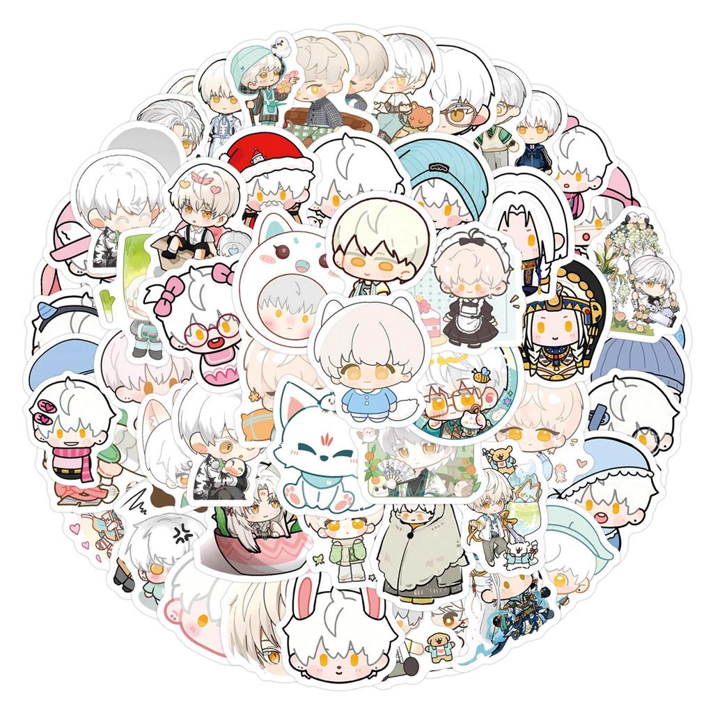 100 Light & Night Love Cartoon Stickers - Q Version Qisi Li Stickers for Journals, DIY Crafts, Phone & Laptop Décor