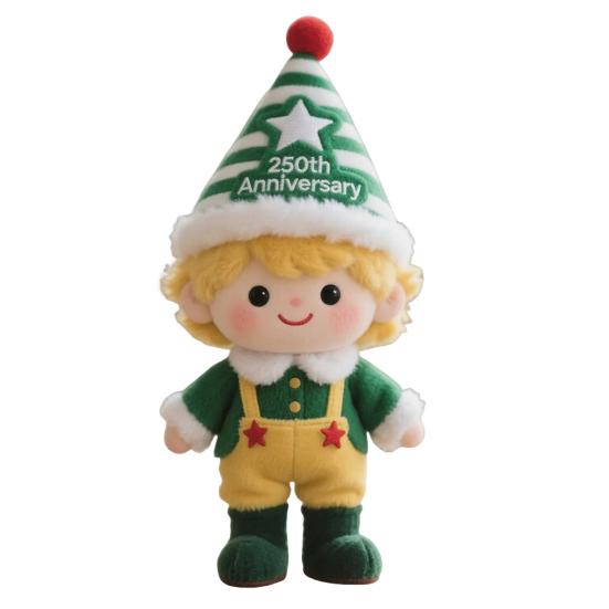 USA 250th Anniversary Cartoon Boy Plush Toy Patriotic 250 Years of The United States Stuffed Elf Doll Decoration Holiday Party Plushie Ornament