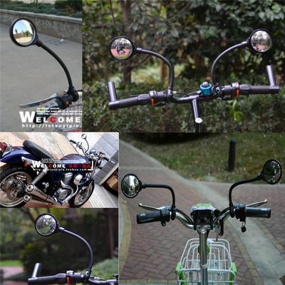 1PC High Quality Hose Adjustment Sport Mirror for Motorcycle ATV Dirt Bike Electric Rearview Mirror Handlebar Mirror