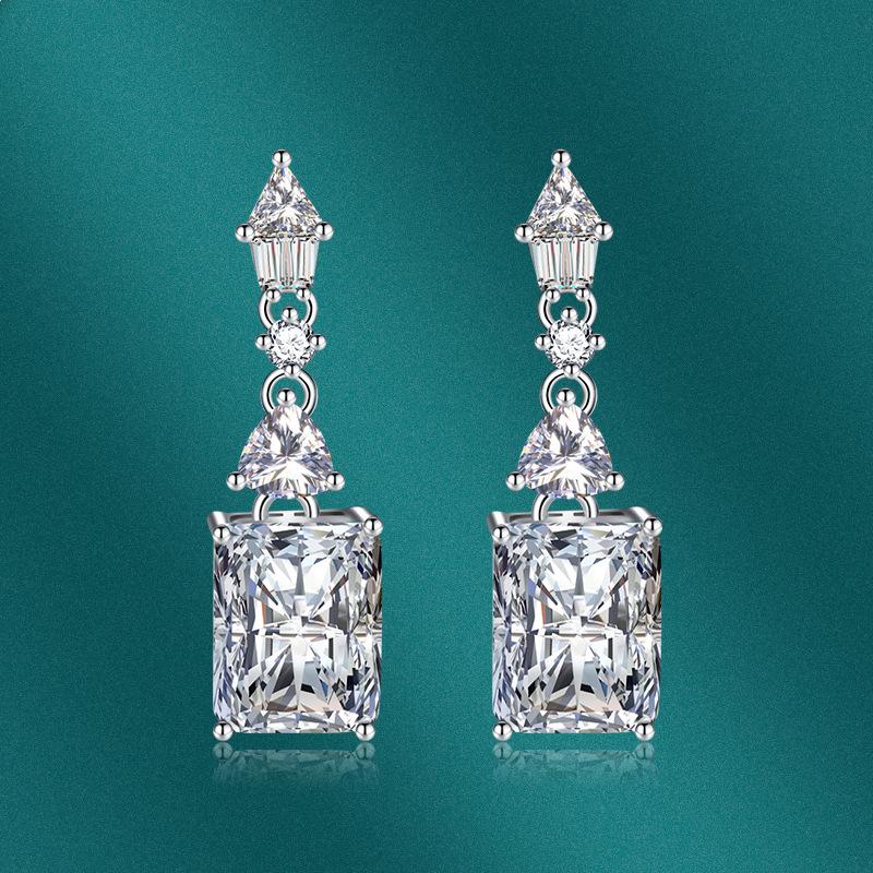 Sace Gems Zircon Earrings for Women Wedding Party Earrings Come In A Variety of Colors Including Pink, Yellow, Blue and Red