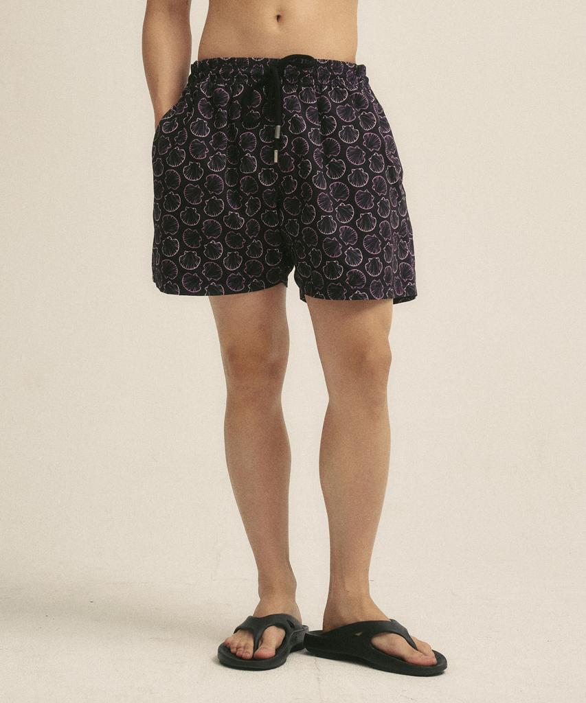 Billalei Scallop Shell Men'S Swim Shorts - Deep Purple