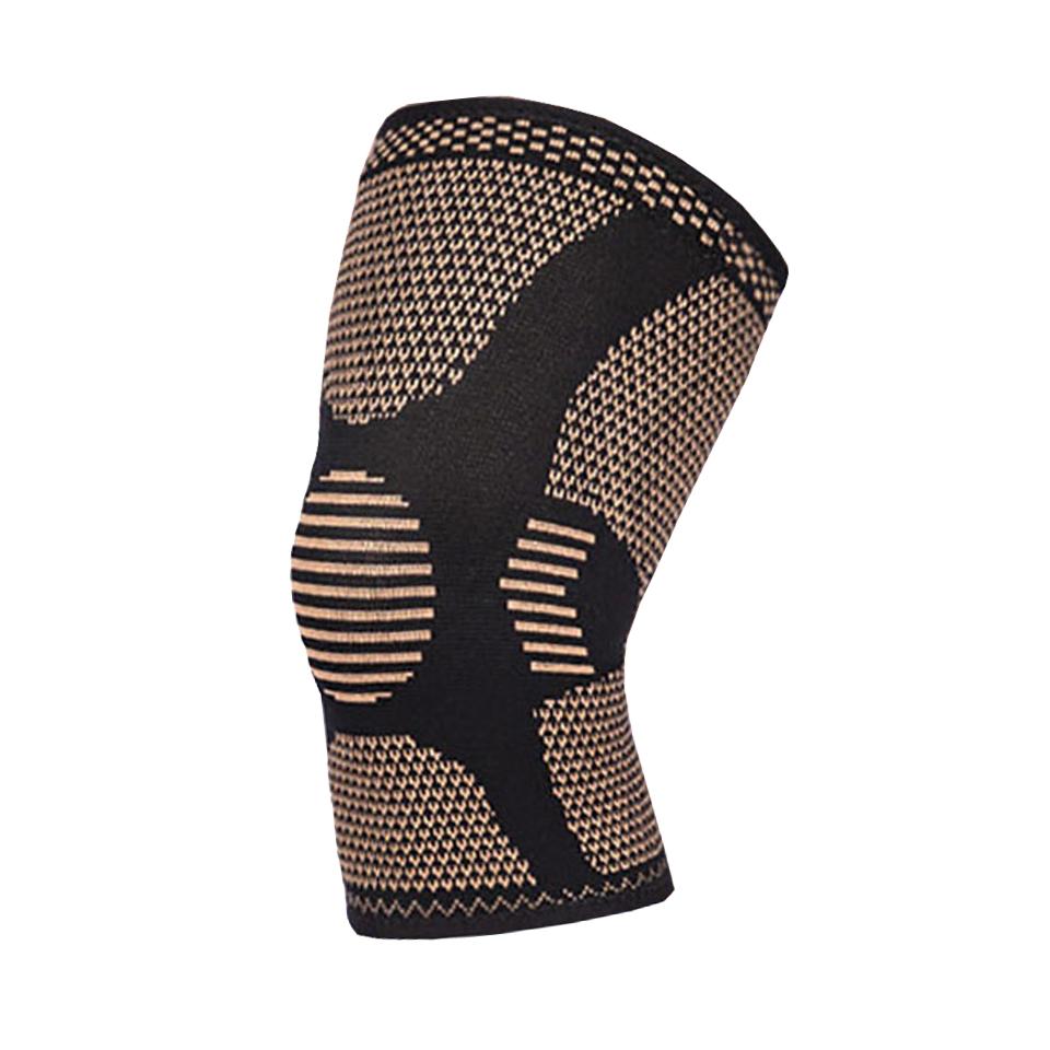 Loogdeel Copper Nylon Knee Brace Compression Support Sleeve For Sports Workout Arthritis Pain Relief