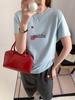 Early Spring Women's Short Sleeve T-shirt - Little Horse Print, Round Neck, Loose Fit, American Casual Style.