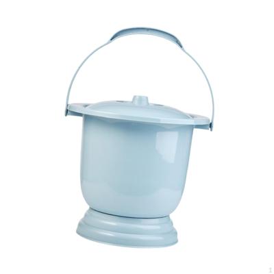 Chamber Pot Spittoon with Lid Bedside Commode Bucket Potty Urinal Pot, Portable Bedpan for Women,