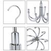 1Pc Multi Purpose Hanger 360 Rotatable Metal Clothes 8 Claw Hooks Closet Wardrobe Organizer Multifunctional Hook Belt