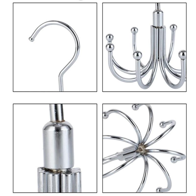 1Pc Multi Purpose Hanger 360 Rotatable Metal Clothes 8 Claw Hooks Closet Wardrobe Organizer Multifunctional Hook Belt