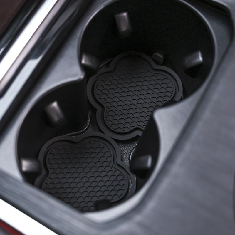

1 Pair Floral Silicone Non-Slip Car Cup Holder Coasters Heat-Resistant, Creative Auto Interior Accessories 1 Pair чёрный