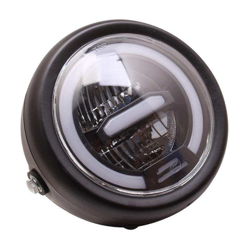 Retro Motorcycle LED Daytime Running Headlight Modified Metal Shell For Longevity And Enhanced Comfort Quick Install