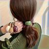 Vintage French-Inspired High-Elasticity Hair Ties for Women - Elegant Solid Color Ponytail Holders, Durable & Comfortable Hair Accessories
