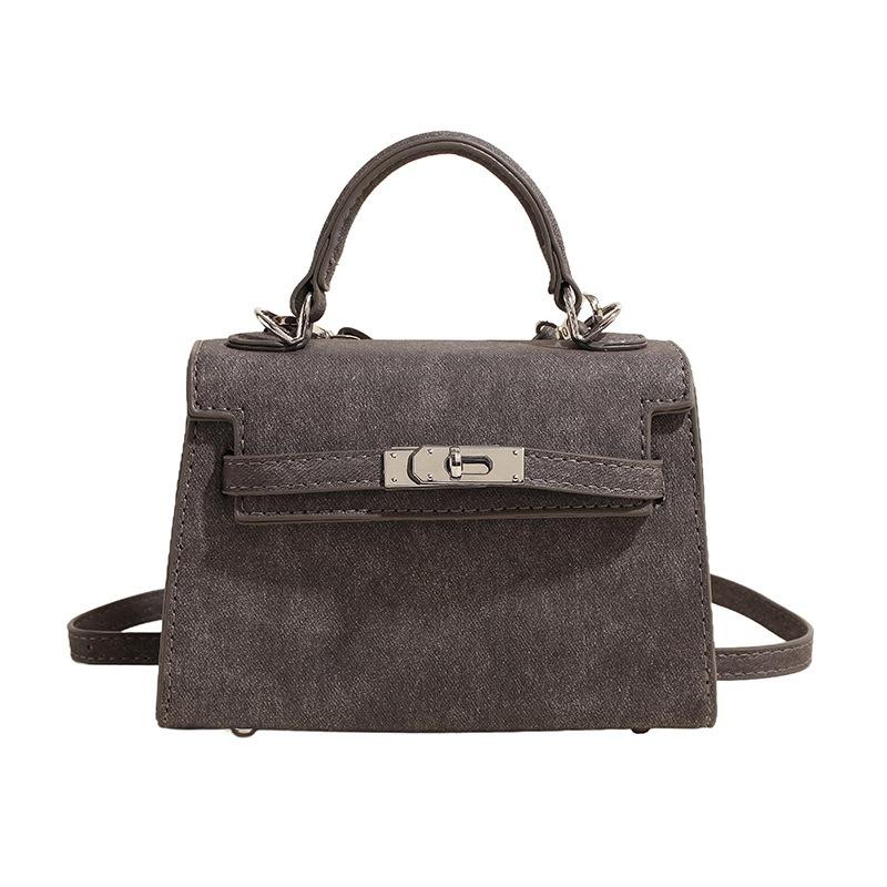 2026 Spring New Hand Carry Kelly Bag Women's Retro Shoulder Messenger Bag Fashion Small Square Bag