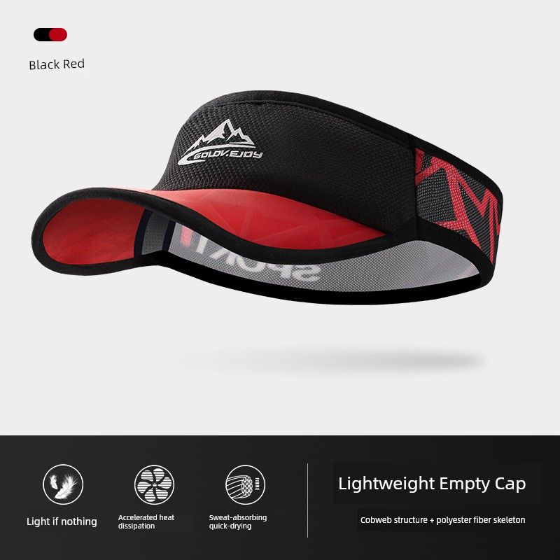 

Summer Outdoor Sports Air Top Sun-Proof Sun Protection Hat UV Protection Sun Hat Cycling Running Duck Tongue Tennis XMZ280 black red One size