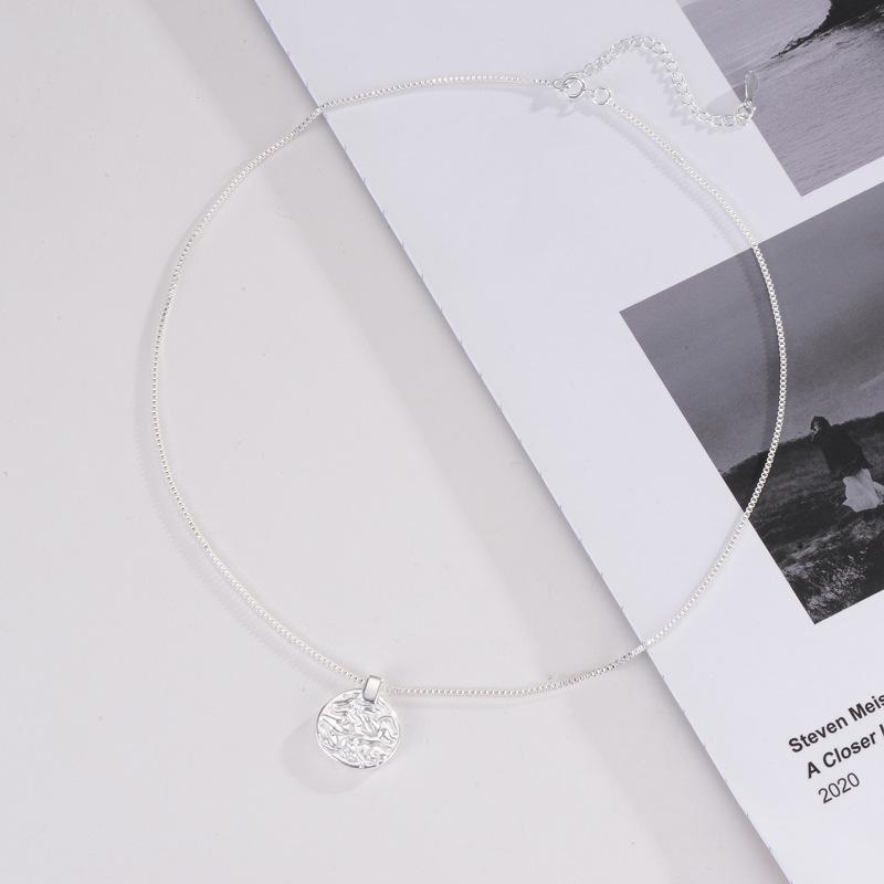 Popular 925 Silver Sparkling Round Necklace For Women Fine Jewelry Wedding Party Birthday Gift