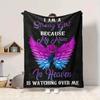 1PC Angel Wings, Mom Memorial Blanket - Soft Warm All-Season Throw for Sofa, Bed, Car, Office, Throw For Sofa Yy250916129