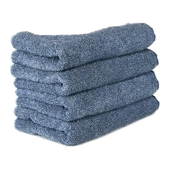 Nichisen Shoko Cocochiena 2 Slim Bath Towel Approx. 34 x 120cm Set of 4 (Navy Blue)