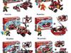 LEGO-Compatible Fire Engine & Firefighter Minifigure Set - 8 Model DIY Assembly for Kids