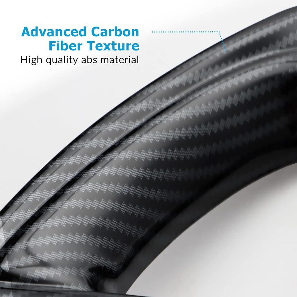 INTGET 2PCS Steering Wheel Cover for 2022 2023 2024 Toyota Tundra Accessories Carbon Fiber Steering Wheel Protector Trim Interior for Toyota Sequoia