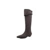 Dumpling color Maillard style tall long boots autumn new versatile fashion sense but knee fashion boots knight boots