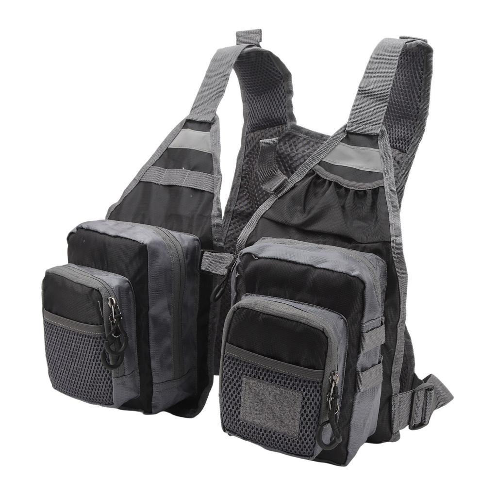 Strap Fishing Vest Fly Fishing Vest 8  S Oxford Cloth Reflective Strips Mesh Lining   Fishing Gear for Outdoor