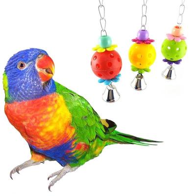 WHALE LEAPING 12 Pcs Bird Parrot Swing Chewing Toys,Hanging Bell Birds Cage Toys,Colorful Chewing Hanging Swing Pet Bird Toy with Bells,Wooden Ladder Hammock,Rope Perch,Birdcage Stands Parakeets
