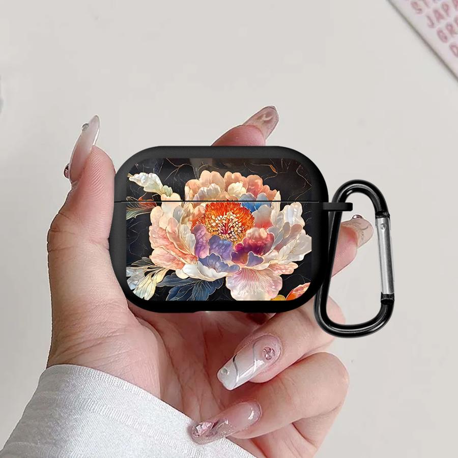 

Чехол для Airpods Pro3 Pro2 2 4 3 1 Pro Чехлы для наушников Обложка Синий Цветок Пиона Airpods 1