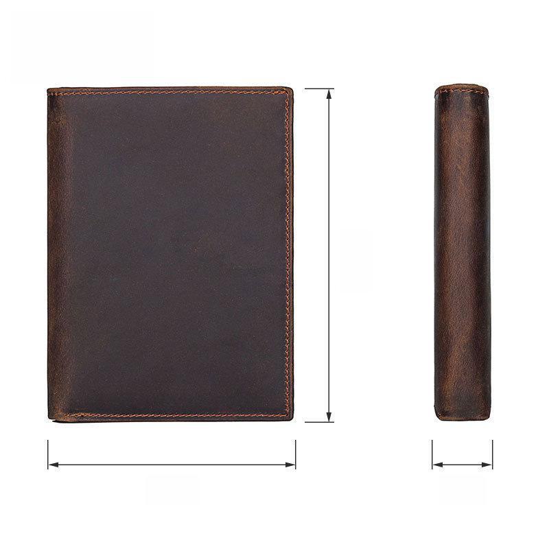 Vintage-Reisepasshülle aus echtem Leder mit RFID-Schutz