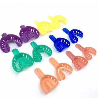 Vassoi monouso per impronte dentali in plastica colorata per adulti e bambini