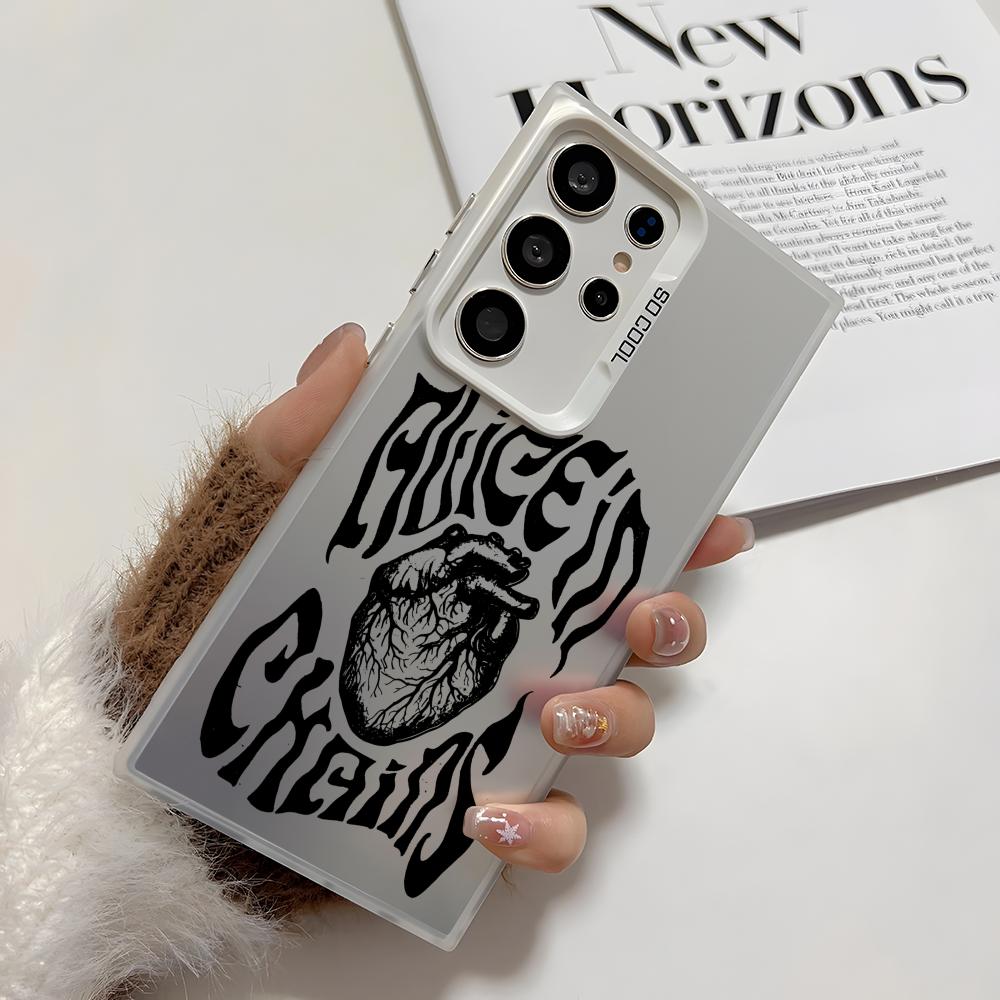 

Alice In Chains Phone Case For Samsung Galaxy S25 Edge S24 S23 S22 S21 S20 Ultra Funda Silicone Silver Cover Galaxy S23 FE