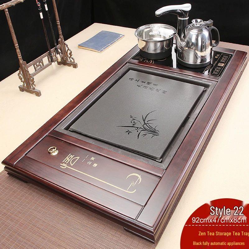 Jiakangming Automatic Kettle Tea Set with Wooden Tea Tray