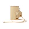 Tiger Year Gold Tiger Head Logo Solid Fixed Strap Nylon Headphone Bag Mobile Phone Bag Unisex Accessories Beige FB55PM408F24-11