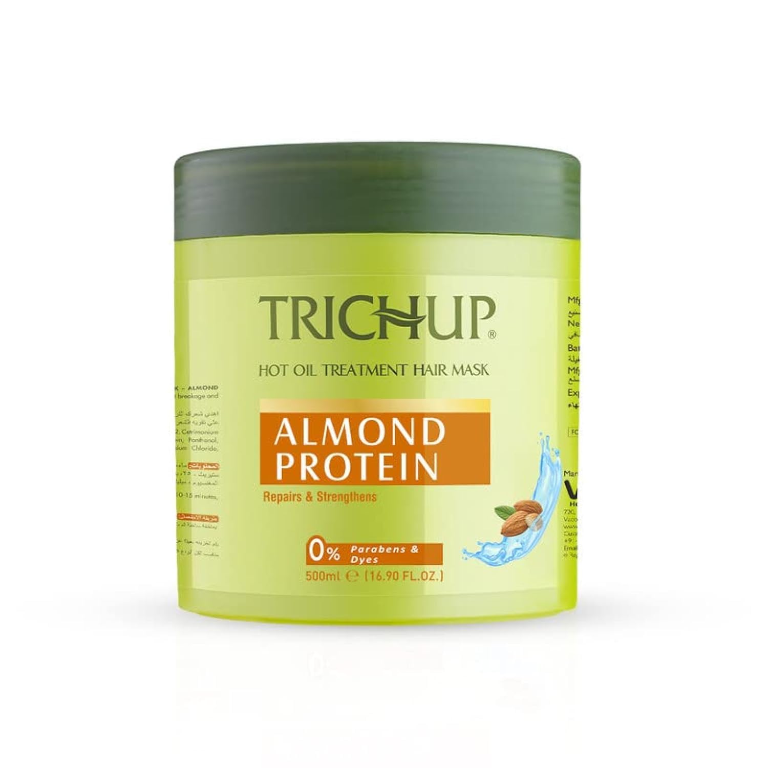 Trichup Almond Protein Hair Mask 500 Ml Repairing Care For All Hair Types Restores Softness Shine And Manageability
