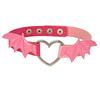 New Goth Halloween Bat Wings Choker Necklace For Women Girls Heart Chocker Leather Collar Jewelry Cosplay Gothic Accessories