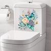 Mildew-proof Green Plant Mural Removable Toilet Lid Decals  Living Room