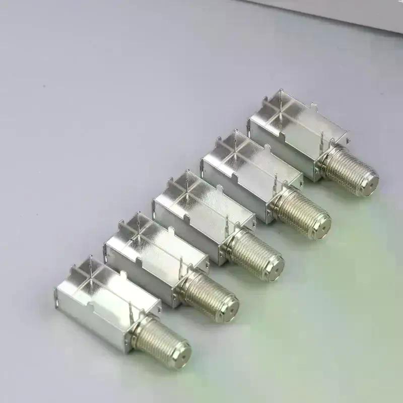 5/10pcs of M Shielding Box with Integrated High-Speed Coaxial Cable Connector, IF 2414F, and Imperial Threaded Connector.