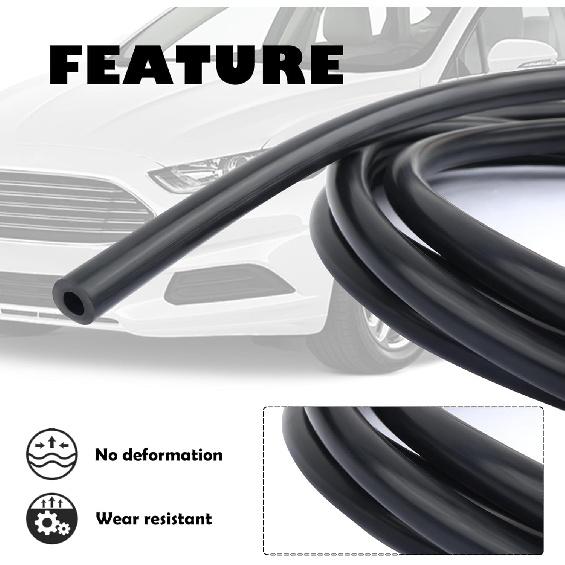 10Ft Vacuum Hose Automotive,ID 5/32 Inch (4Mm) Silicone Vacuum Hose For Transporting Air And Water,Universal Vacuum Lines Automotive Accessories For