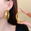 Stylish Silver Needle Round Hoop Earrings: Simple, Fashionable, Versatile, with a Light Luxury Feel