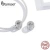BAMOER Genuine 925 Sterling Silver Shiny CZ Paved Round Charm Heart Star Shape Bead for Original Bracelet