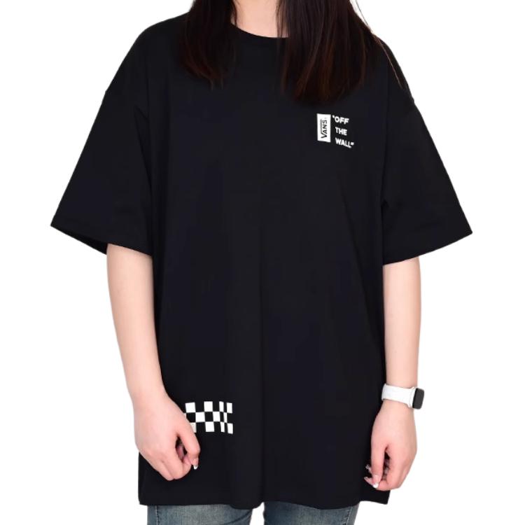 Vans T Shirts Men's Black Crew Neck Moderate Straight Fit VN000GQCBLK