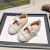 Girls' Spring 2025 Pearl Princess Shoes - Trendy Soft Sole Square-Toe Design