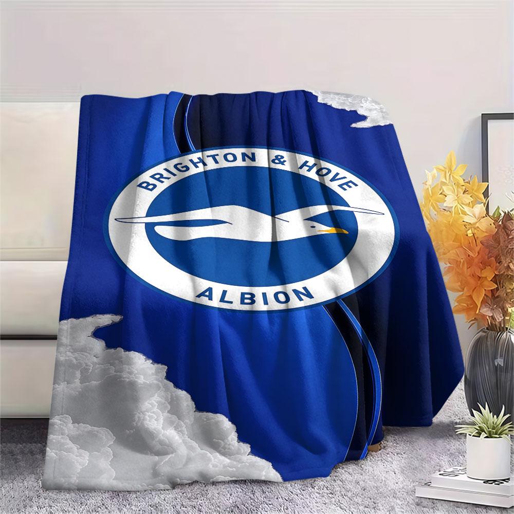 1pz Coperta in Flanella con Fantasia Brighton & Hove Albion Adatta a Tutte le Stagioni per Arredamento Casa Calore e Comfort Regali Regalo Festivo
