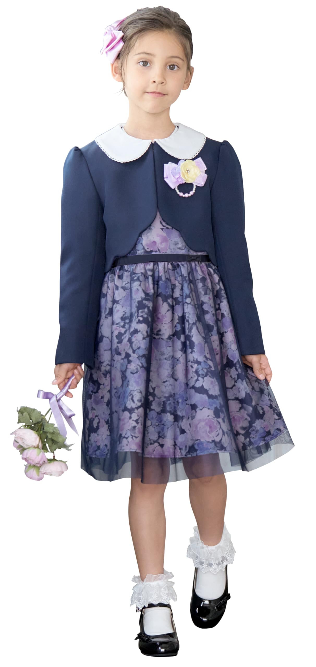 

Suit for School Entrance Graduation Formal Skirt set of bolero 120cm Navy Rosalie [Arisana] Girls Ceremony, Ceremony, Children s Clothing, (2-piece +